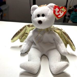 TY Halo II white sparkle Angel bear